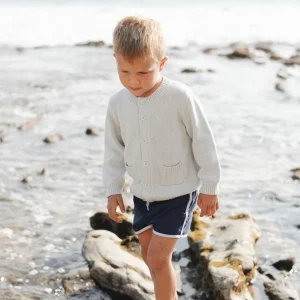 minnow Knits<Unisex Knit Cardigan Light Blue