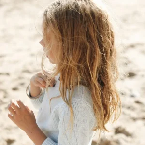 minnow Knits<Unisex Knit Cardigan Light Blue