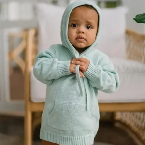 minnow Knits<Unisex Knit Hoodie Sage