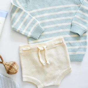 minnow Clothing<Unisex Knit Short Cream