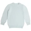 minnow Tops<Unisex Knit Sweater Light Blue