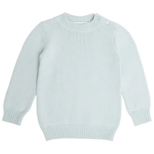 minnow Knits<Unisex Knit Sweater Light Blue
