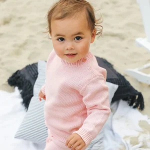minnow Clothing<Unisex Knit Sweater Soft Pink