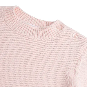 minnow Knits<Unisex Knit Sweater Soft Pink