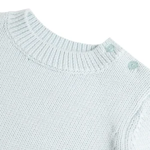 minnow Knits<Unisex Knit Sweater Light Blue