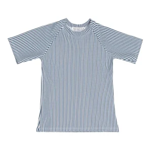 minnow Rashguards<Unisex Navy Stripe Short Sleeve Rashguard