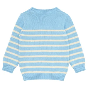 minnow Knits<Unisex Peri Blue And Cream Knit Sweater Peri Blue And Cream Stripe