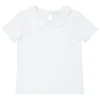 minnow Tops<Unisex Peter Pan Collar Shirt White