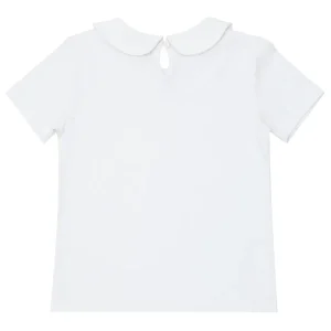 minnow Tops<Unisex Peter Pan Collar Shirt White