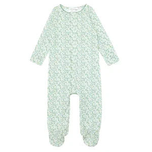 minnow Sleepwear<Unisex Pima Baby Footie Sea Marsh Floral