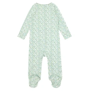 minnow Sleepwear<Unisex Pima Baby Footie Sea Marsh Floral