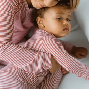 minnow Sleepwear<Unisex Pima Footie Red Stripe