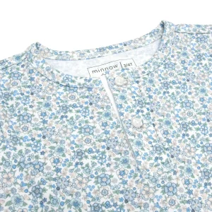 minnow Sleepwear<Unisex Pima Pajama Set Slate Floral