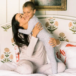 minnow Sleepwear<Unisex Pima Pajama Set Slate Floral