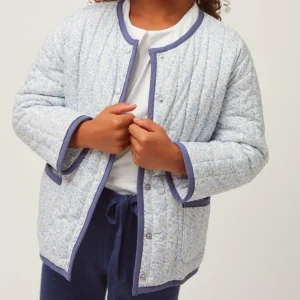 minnow Tops<Unisex Quilted Jacket Slate Floral