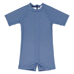 minnow Rashguards<Unisex Rashguard One Piece | Swim Navy Gingham