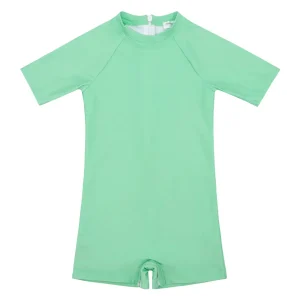 minnow Rashguards<Unisex Short Sleeve Rashguard One Piece Palm Green