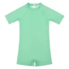 minnow Rashguards<Unisex Short Sleeve Rashguard One Piece Palm Green
