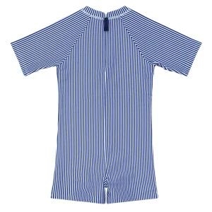 minnow Rashguards<Unisex Short Sleeve Rashguard One Piece Navy Stripe