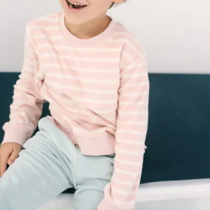 minnow Clothing<Unisex Terry Sweatshirt | Swim Pink And Cream