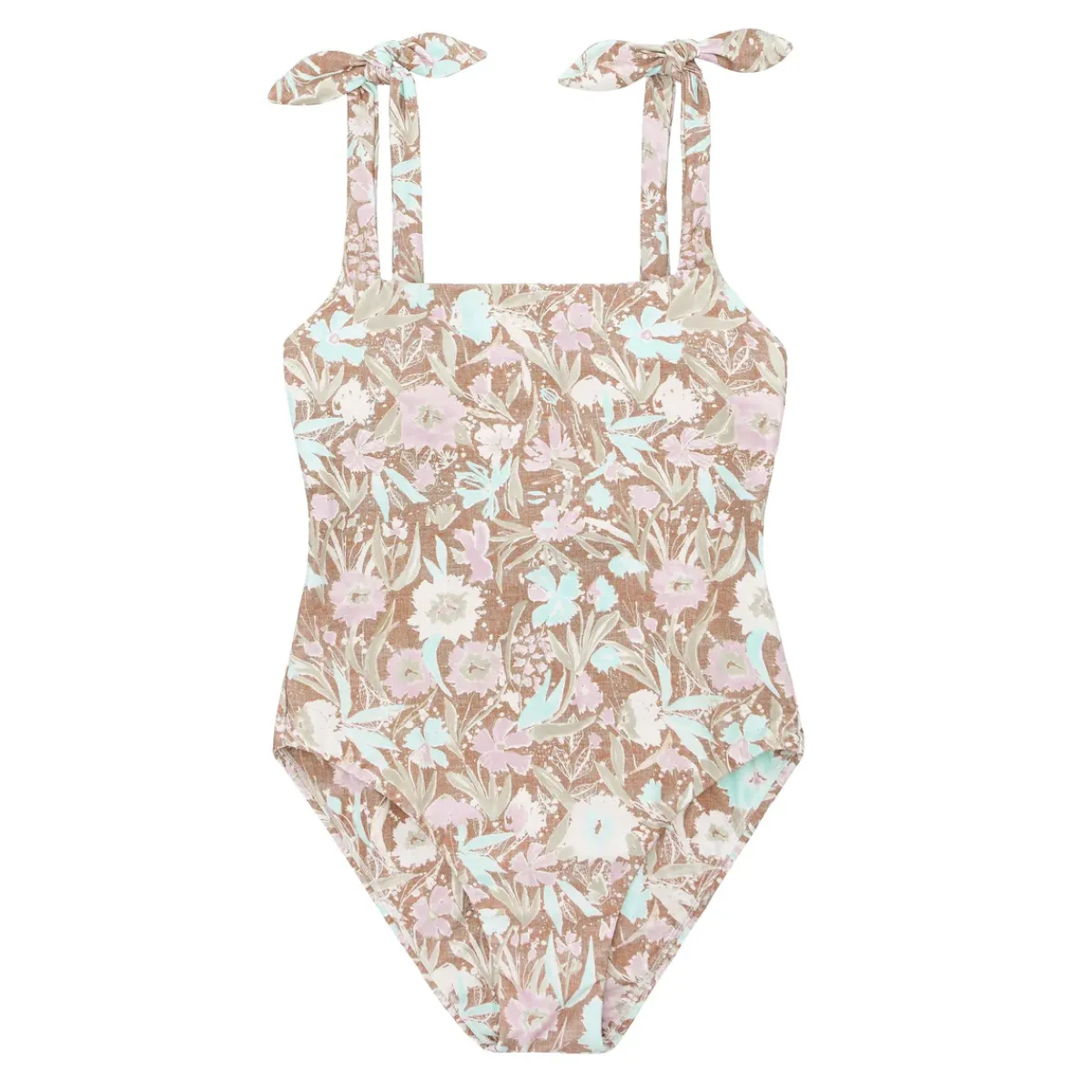 womens_tie_knot_one_piece_0-1.webp minnow One Pieces<Women's Tie Knot One Piece Cypress Floral